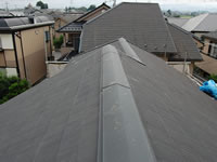 高圧洗浄後のコロニアル屋根