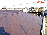 塗装後のコロニアル屋根