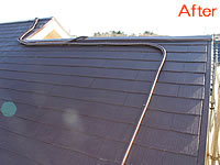 2液油性シリコン塗料を塗装した屋根