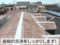 丁寧に高圧洗浄されたアパートのコロニアル屋根