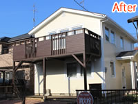 白とこげ茶で生まれ変わった北欧デザイン塗装